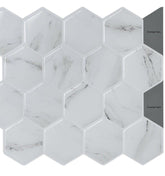 Marble Peel and Stick Hexagonal Tiles